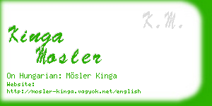 kinga mosler business card